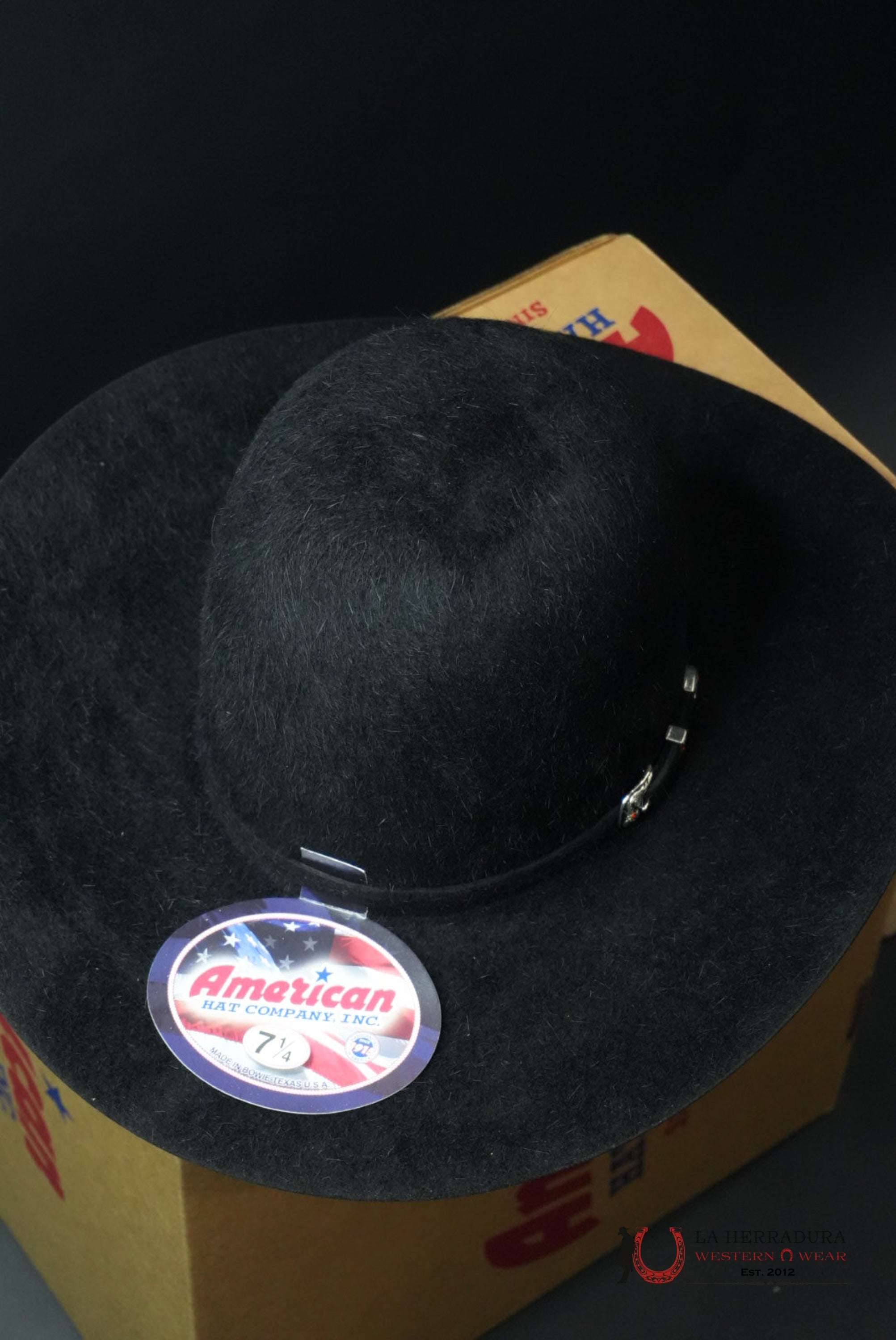 20X American Felt Hat Grizzly Black TEJANA