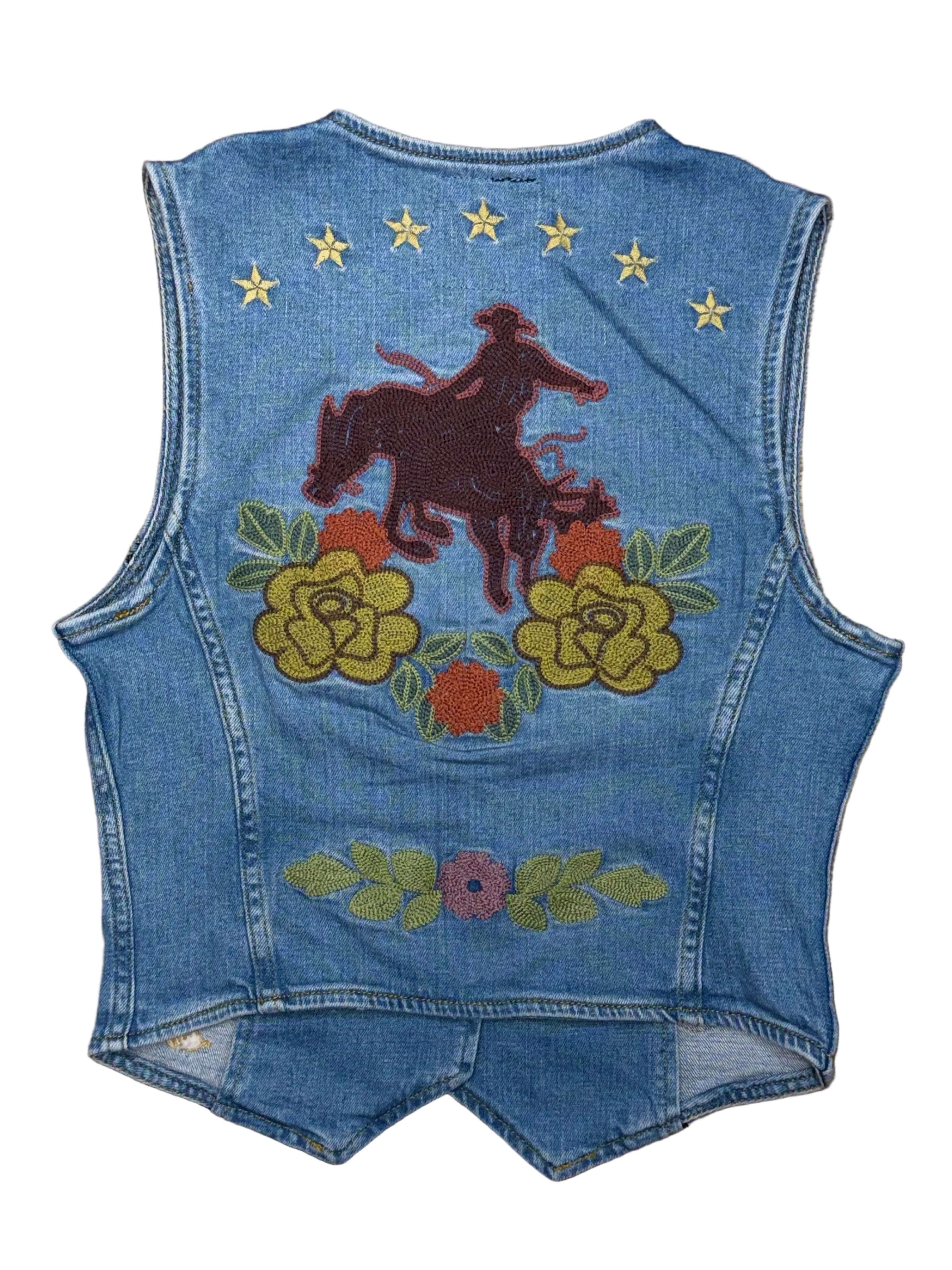 WRANGLER LAINEY WILSON DENIM VEST 112375559 Laherradurawwnc.com