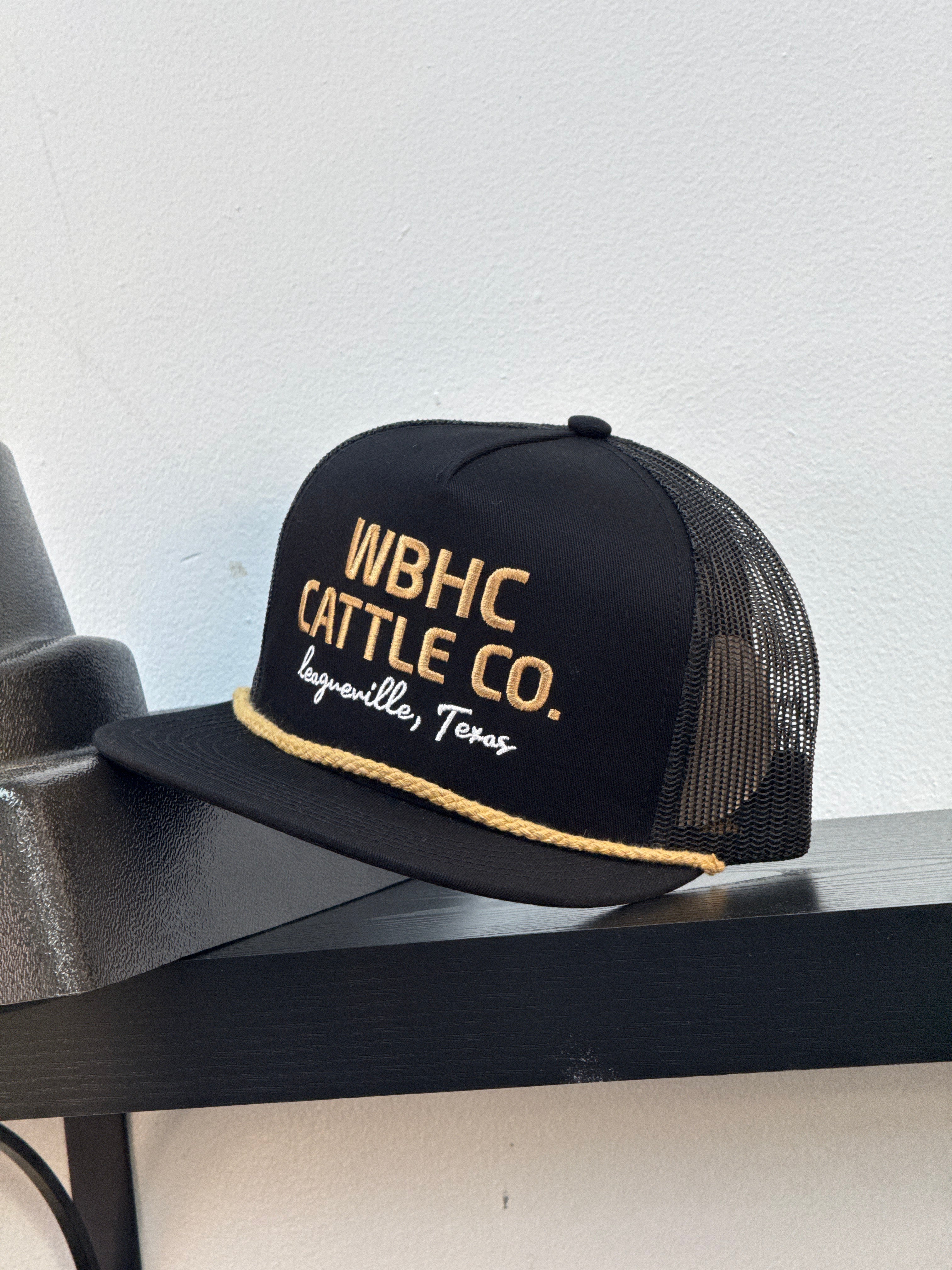 WHISKEY BENT BLACK WBHC GOLD HAT