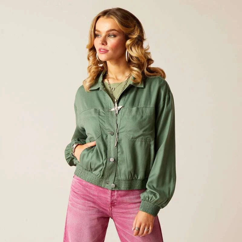 ARIAT WOMEN EDGERTON DUCK GREEN JKT 10048624 Laherradurawwnc.com