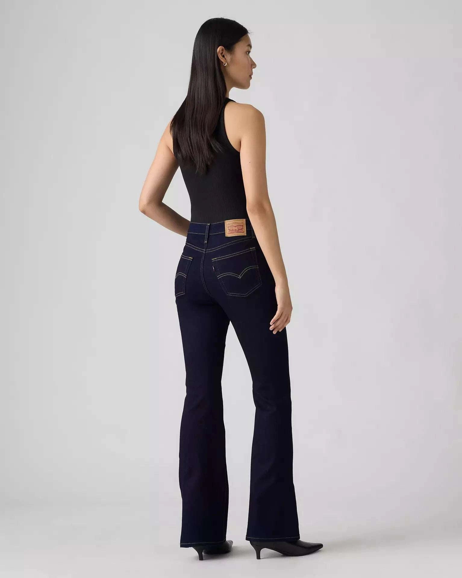 726 High Rise Flare Women's Jeans - Soft Dark Wash - A34100123 Laherradurawwnc.com