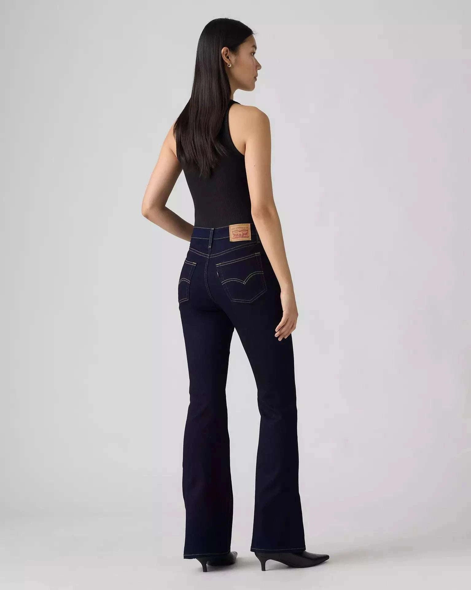 726 High Rise Flare Women's Jeans - Soft Dark Wash - A34100123 Laherradurawwnc.com