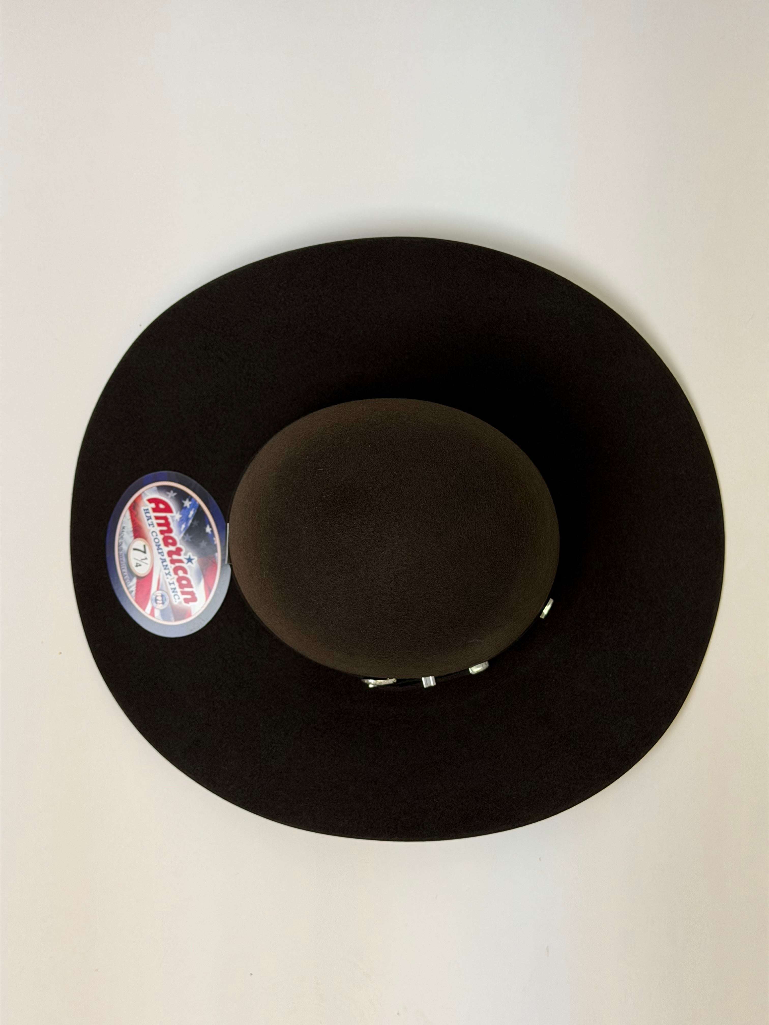 7X American Felt Hat Chocolate Open Crown Laherradurawwnc.com