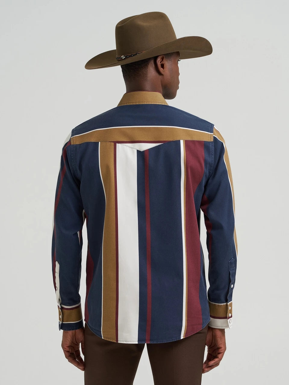MEN'S WRANGLER LONG SLEEVE STRIPED DENIM SHIRT 112381998