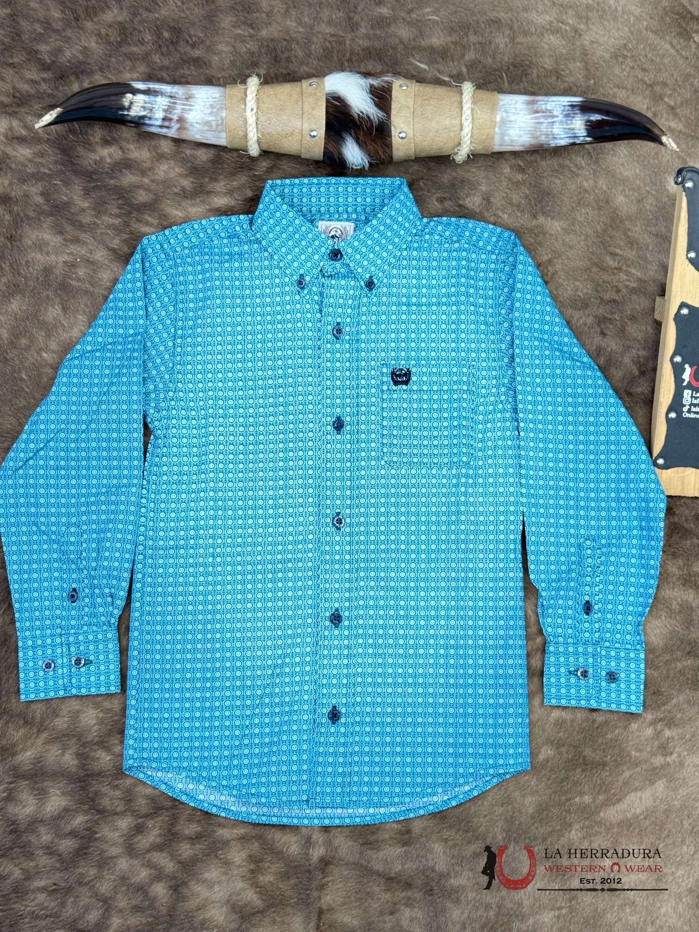 CINCH BOYS GEOMETRIC TURQUOISE STYLE MTW7060375 Laherradurawwnc.com