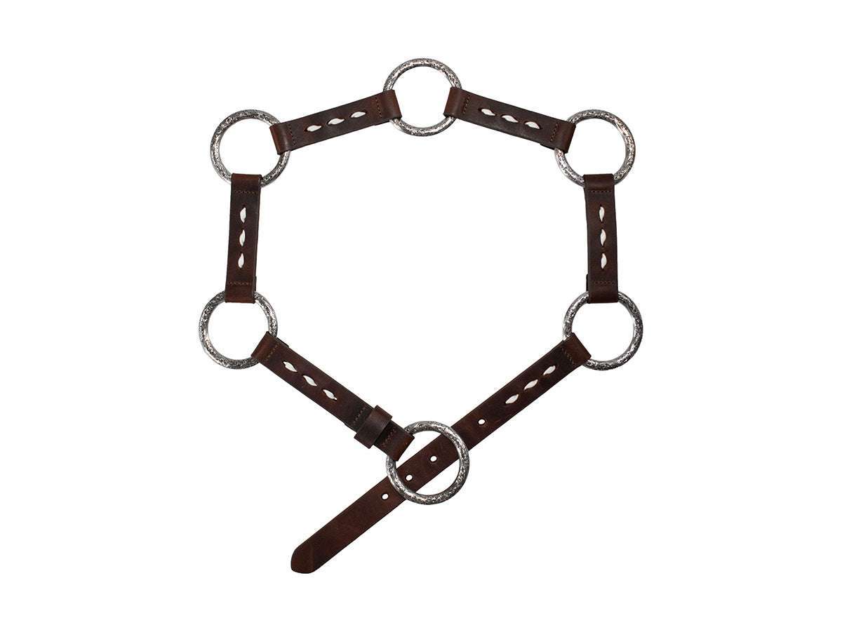 ANGEL RANCH WOMENS BROWN HOOP LEATHER BELT D140012002 Laherradurawwnc.com