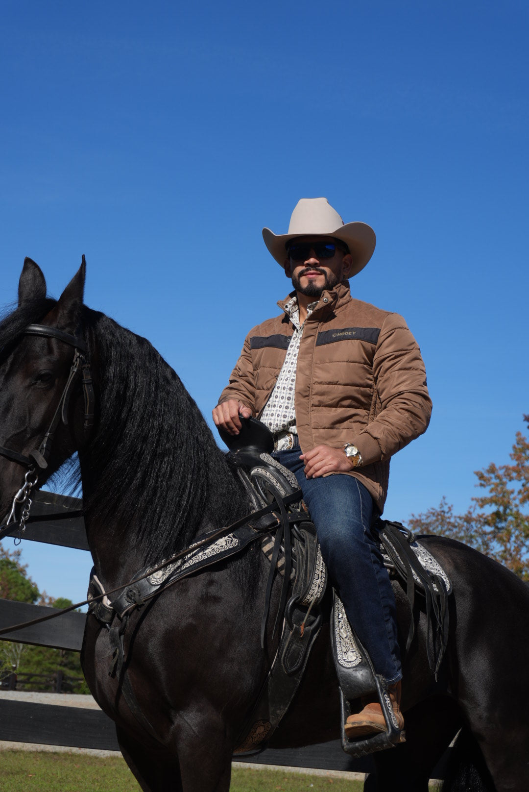 HOOEY MENS BAFF SHITAKE BROWN PUFFER FULL ZIP JACKET HJ147BR