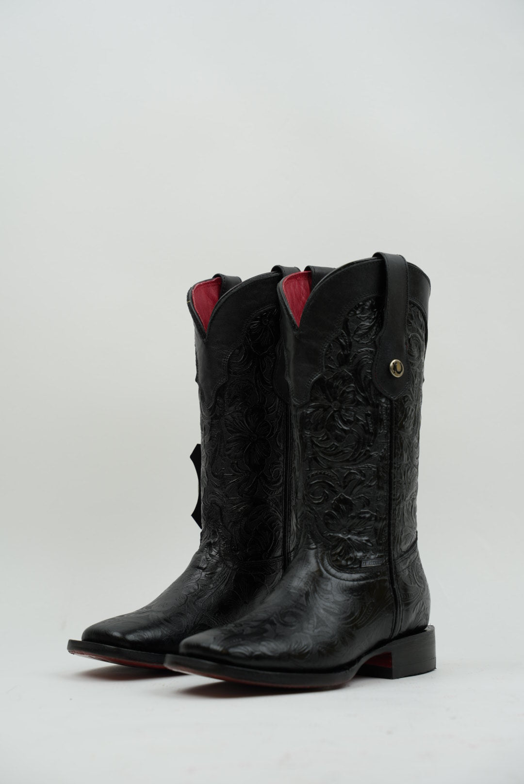 LA HERRADURA WOMEN MILA BLACK RED BOTTOM SQ TOE