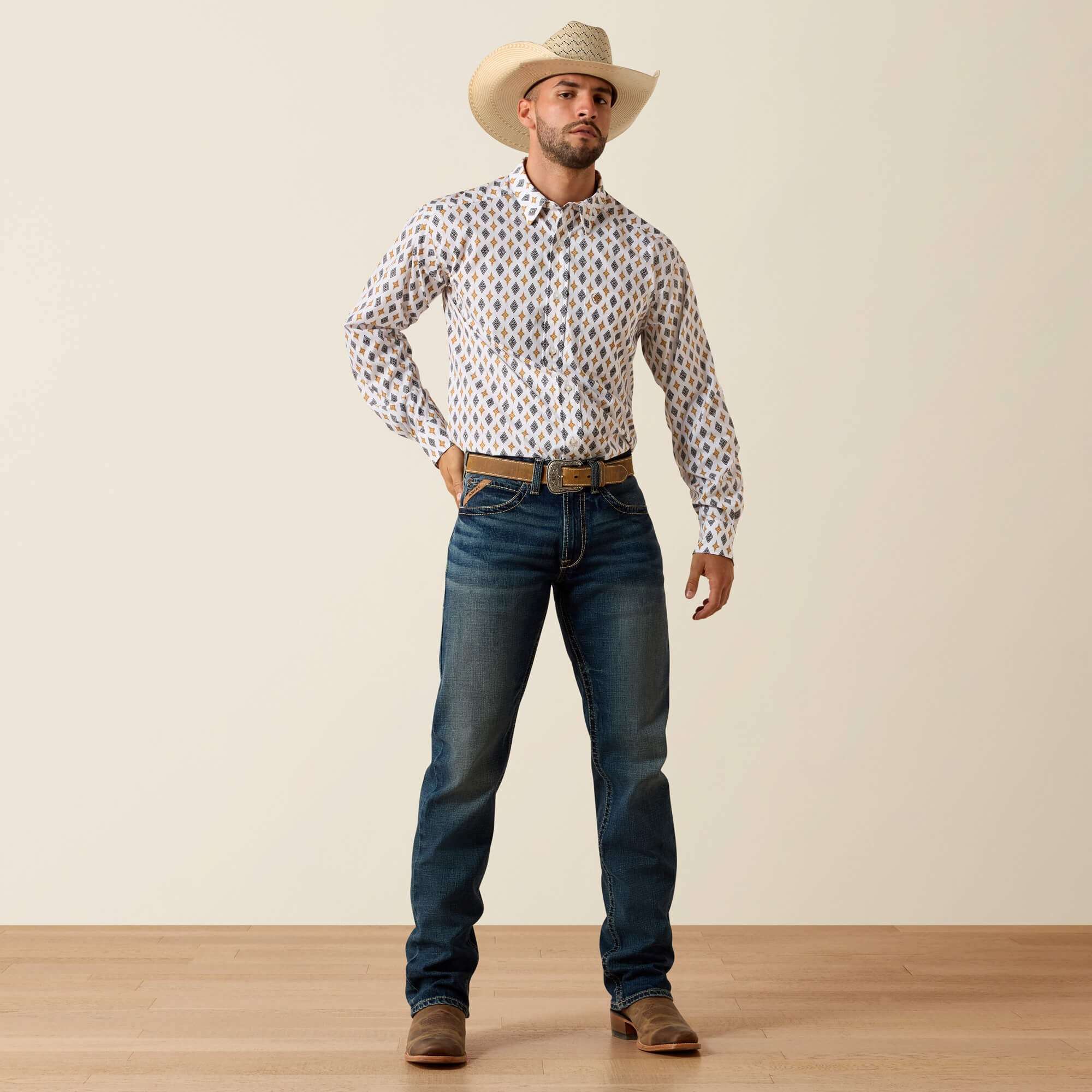 ARIAT MENS 360 AIRFLOW SHIRT WHITE 10071664 Laherradurawwnc.com