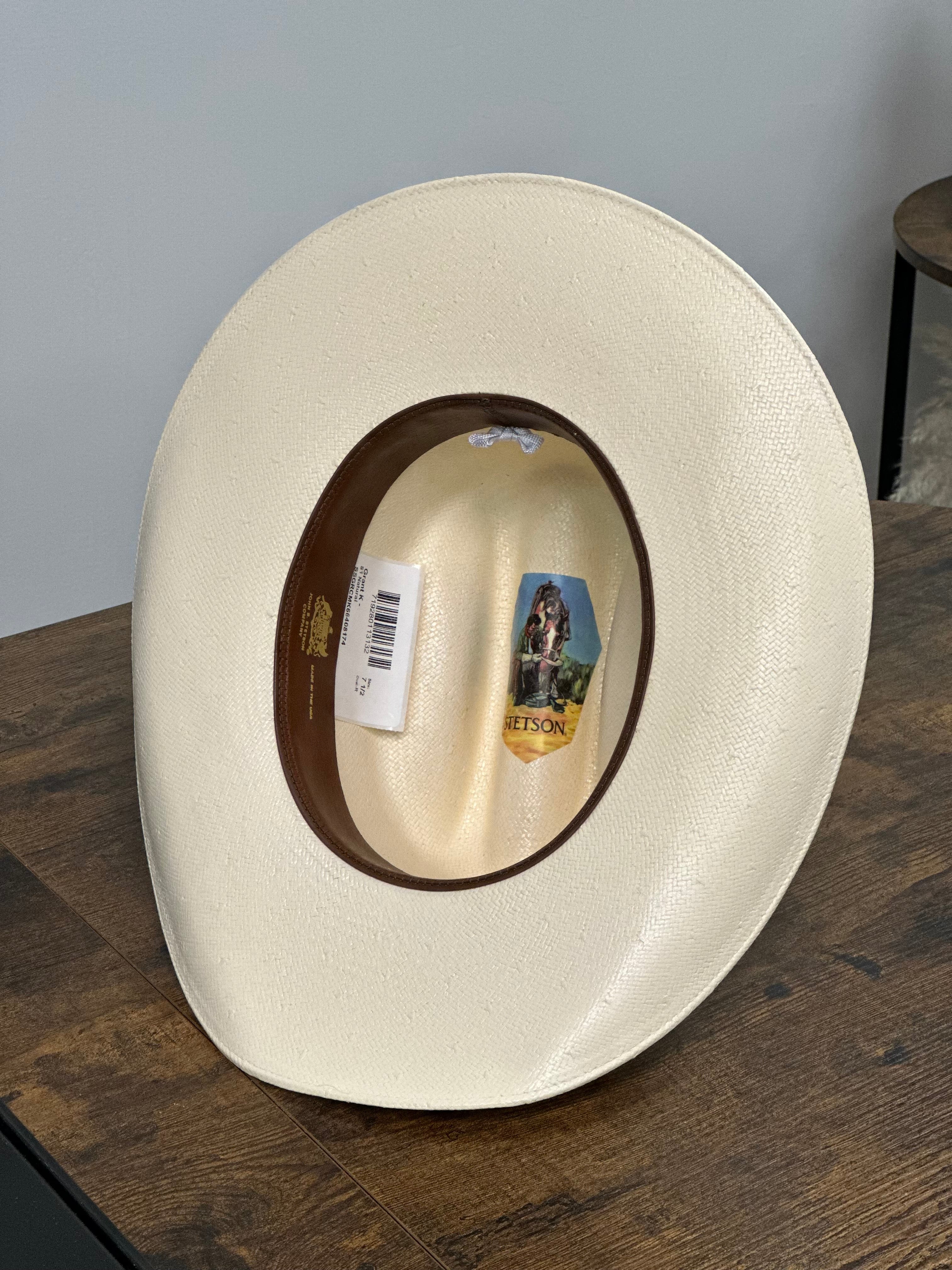 STETSON GRANT K NATURAL 10X STRAW HAT