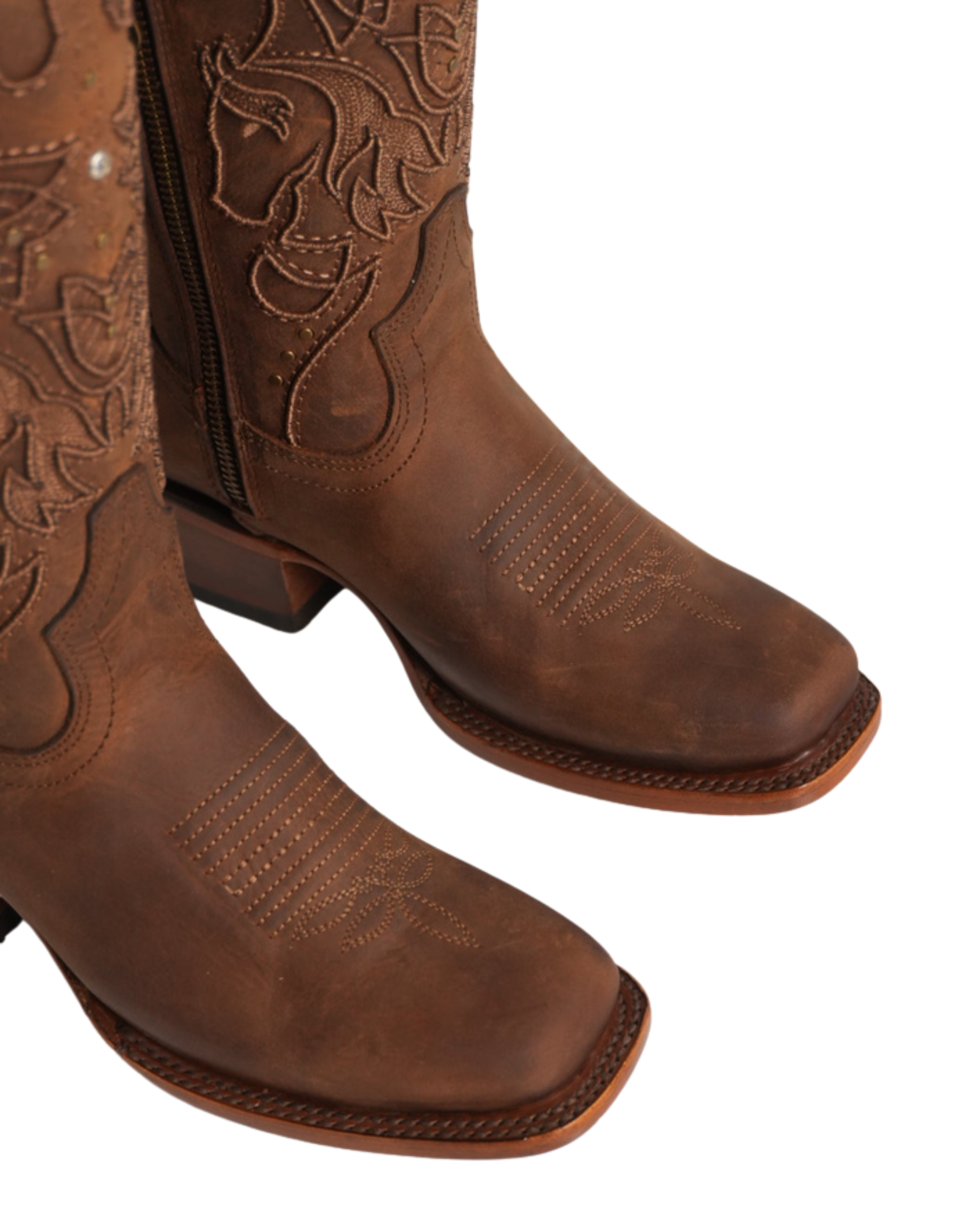 BOTA ALTA PARA MUJER LA HERRADURA ALAZANA RODEO AMÉRICA COGNAC