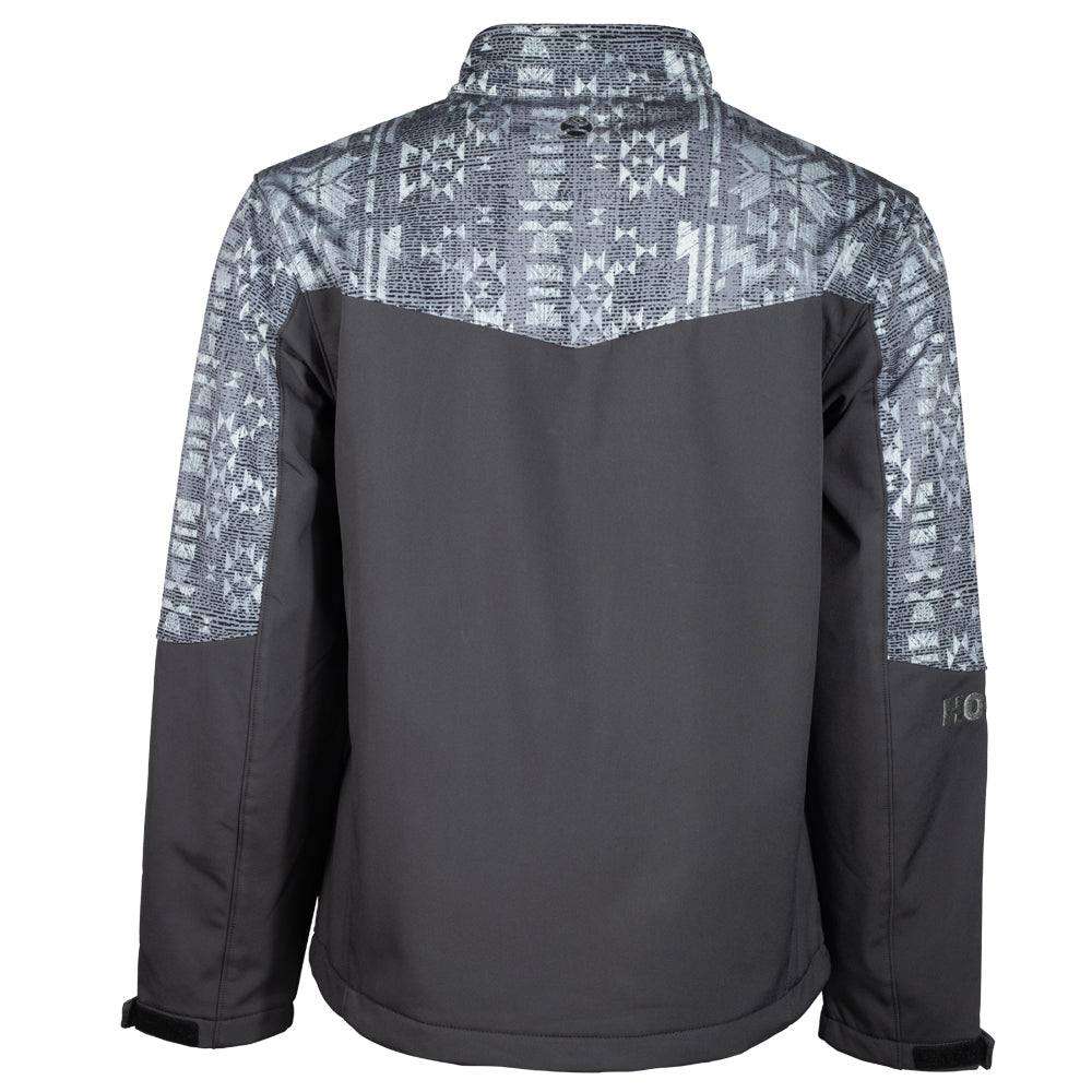 HOOEY MENS SOFT SHELL JACKET YOUTH CHARCOAL W/AZTEC HJ092CHAZ Laherradurawwnc.com