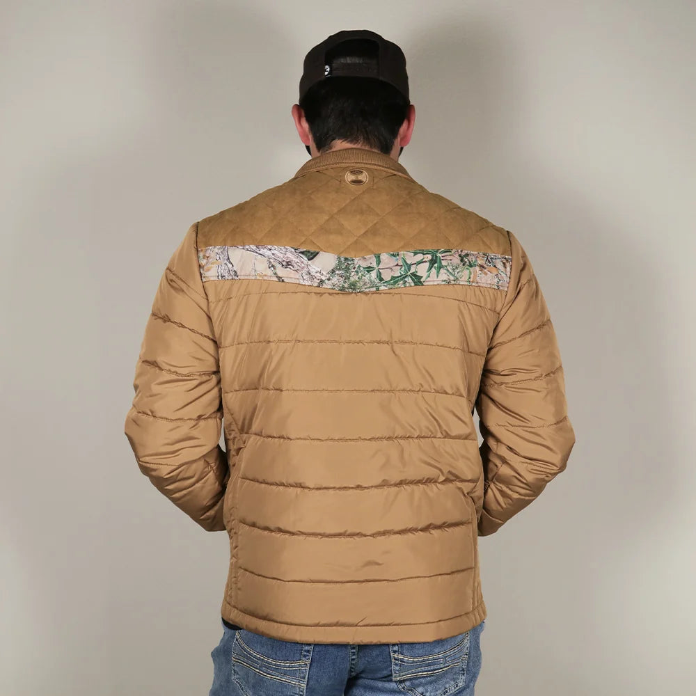 HOOEY MENS BANIFF BROWN PUFFER JACKET HJ2607TNCA