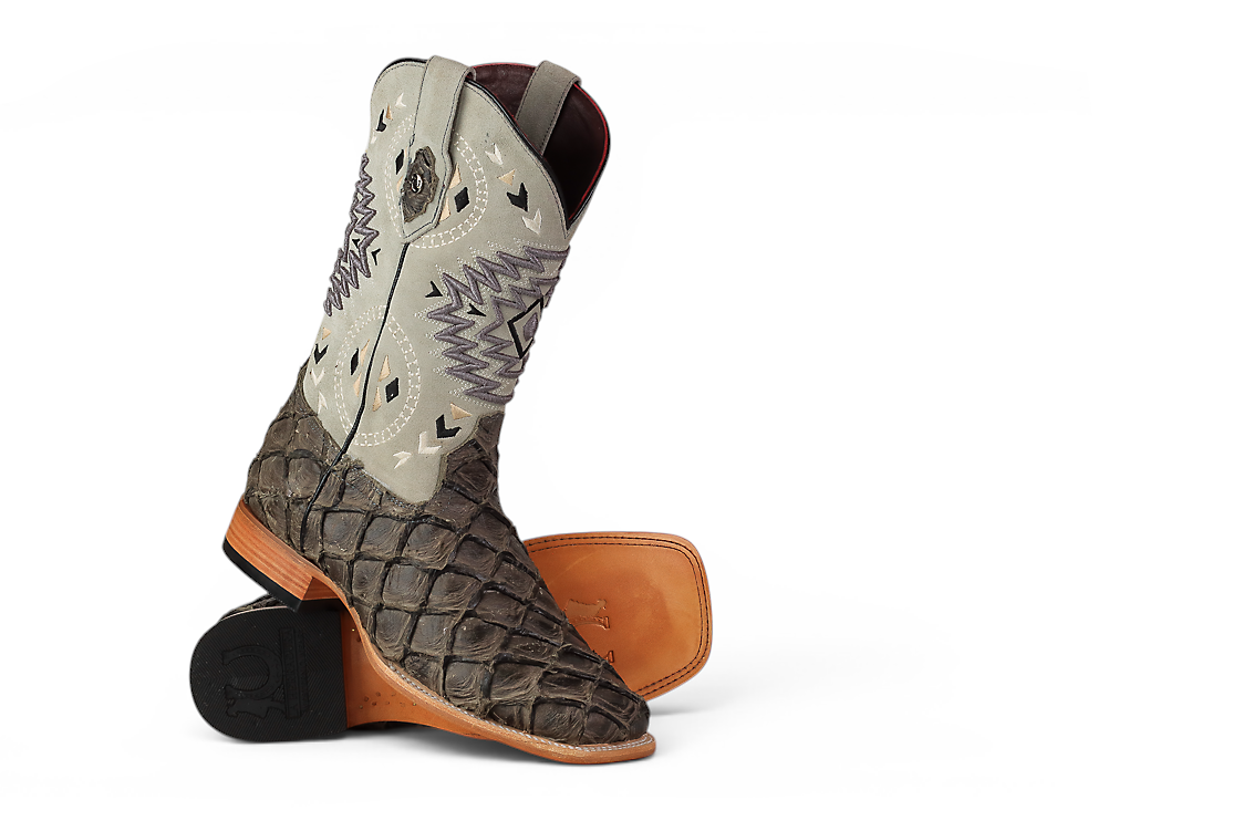 LA HERRADURA LH005 MEN’S BOOTS EXOTIC-RANCHERA FISH MOREL SHINE SQ TOEE