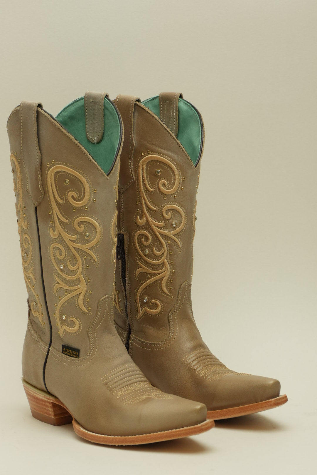 LA HERRADURA WOMEN VINTAGE RUST TALCO CREMA FULL SNIP TOE