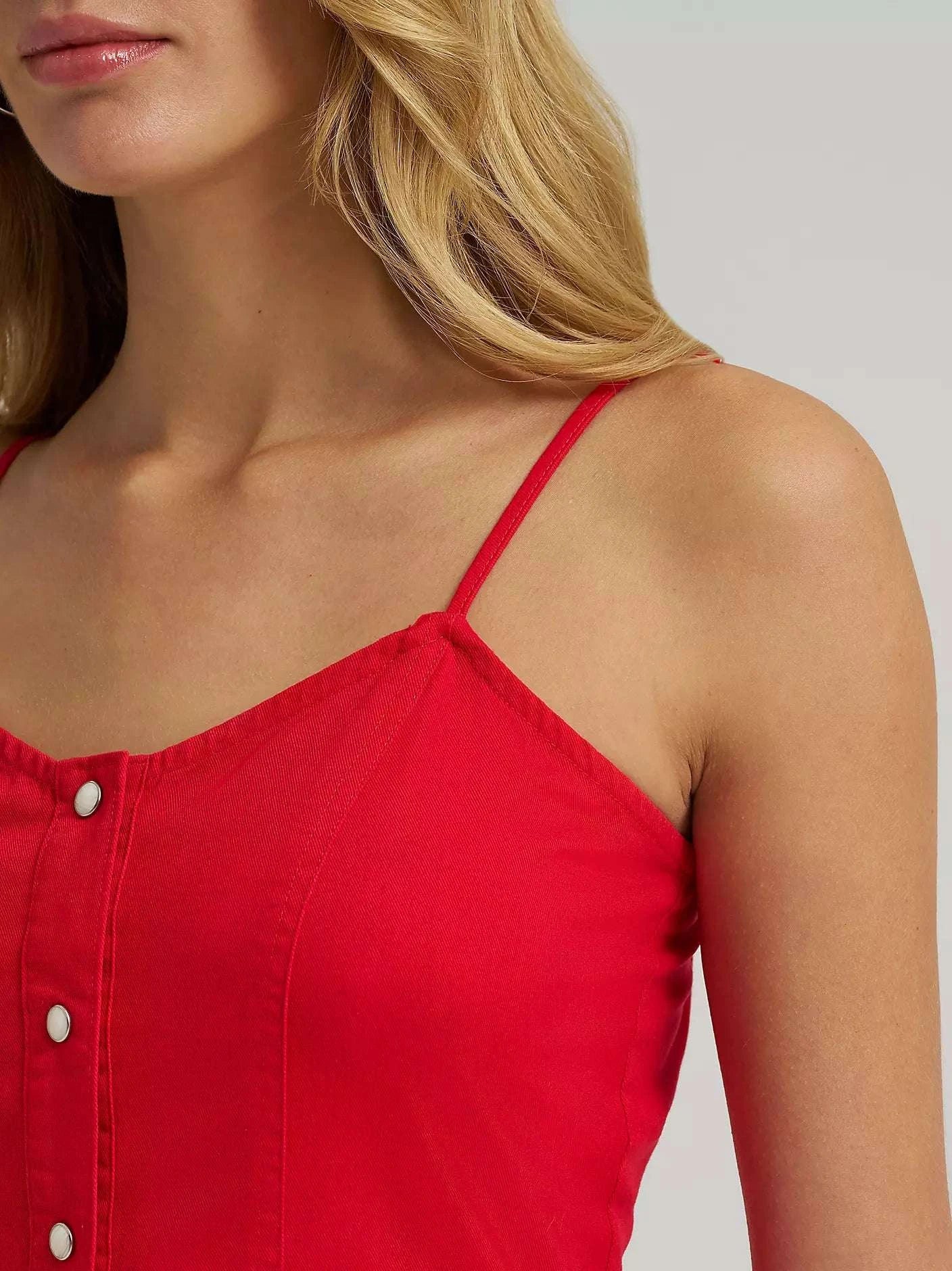 WRANGLER WOMEN'S AMERICANA CORSET SNAP DRESS RED - 112379499 Laherradurawwnc.com