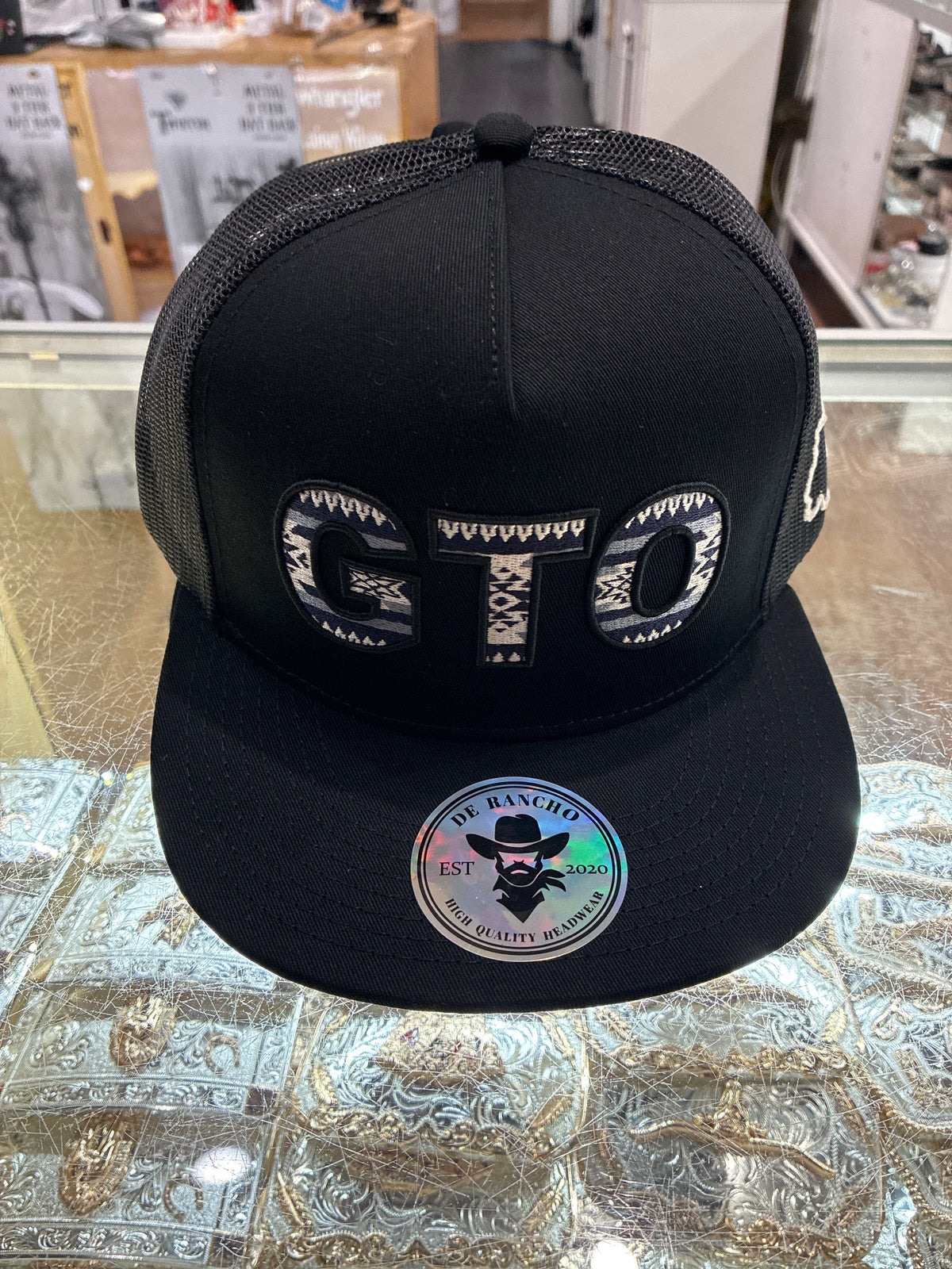 DE RANCHO BLACK Style .08 GTO de negro con NAVY HAT