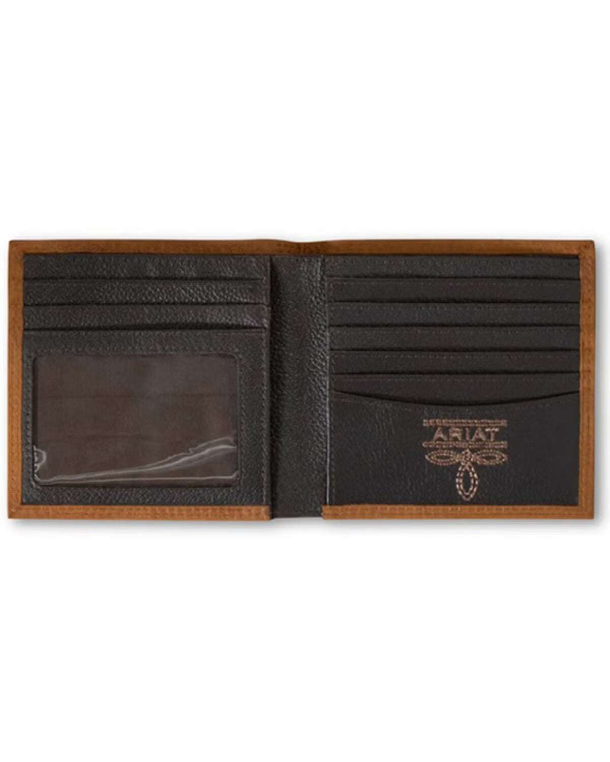 ARIAT MENS BROWN BIFOLD WALLET- A3548244 Laherradurawwnc.com
