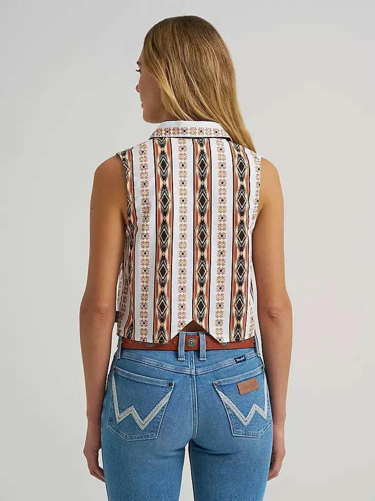 WRANGLER WOMEN SHIRT- SHORT SLEEVE WHITE/ORANGE 112379511 Laherradurawwnc.com