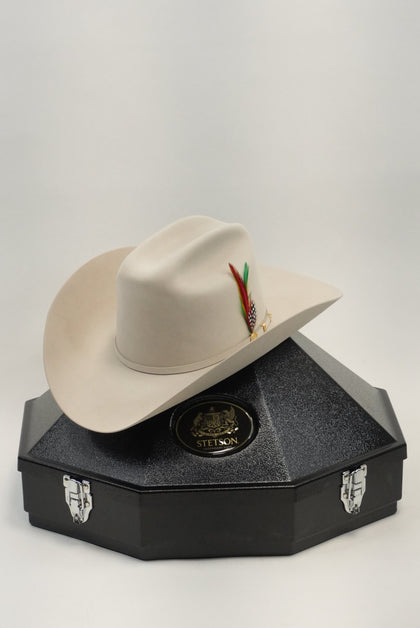 STETSON EL PRESIDENTE 100X SILVER BELLY COPA ALTA