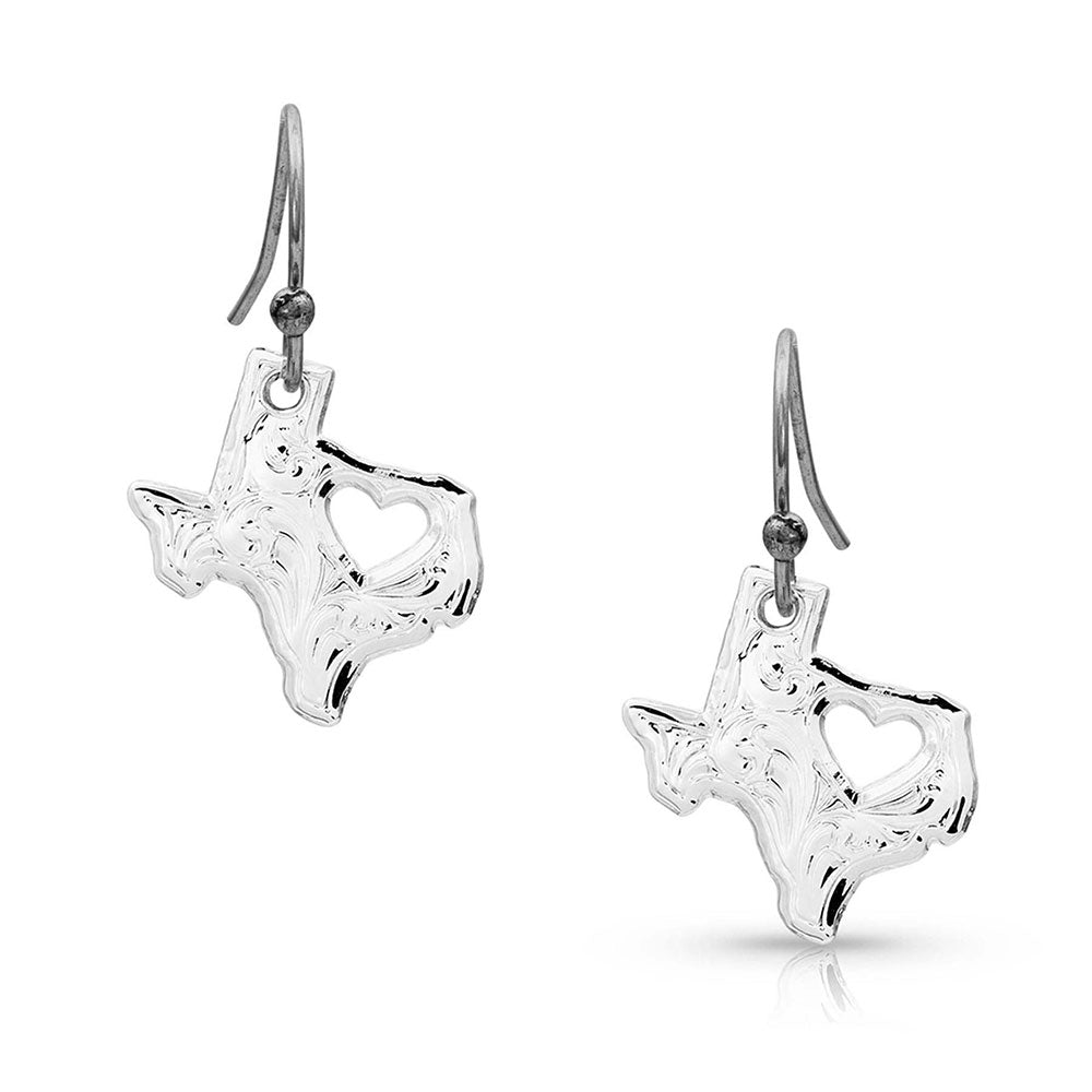 MONTANA SILVERSMITH MY HEART BELONGS IN TX EARRINGS ER2370TX