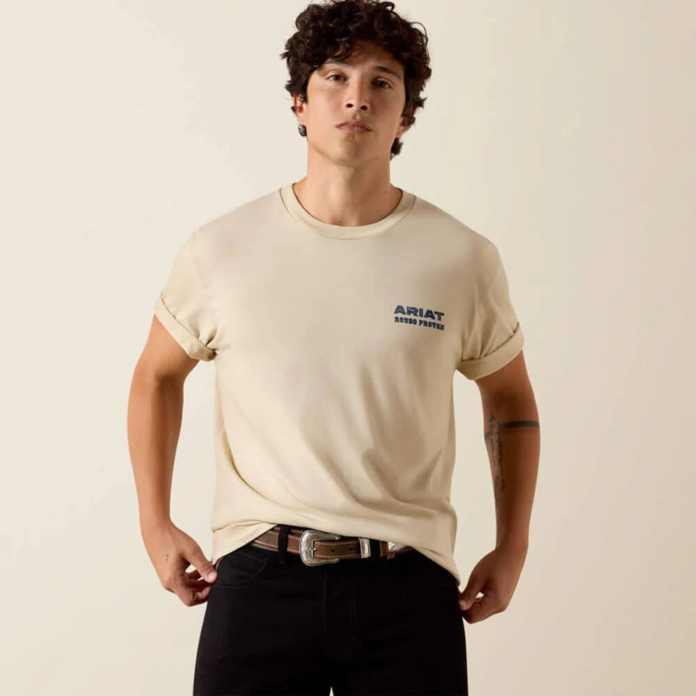 ARIAT MEN PROVEN STAMP SS TSHRT NATURAL 10073416