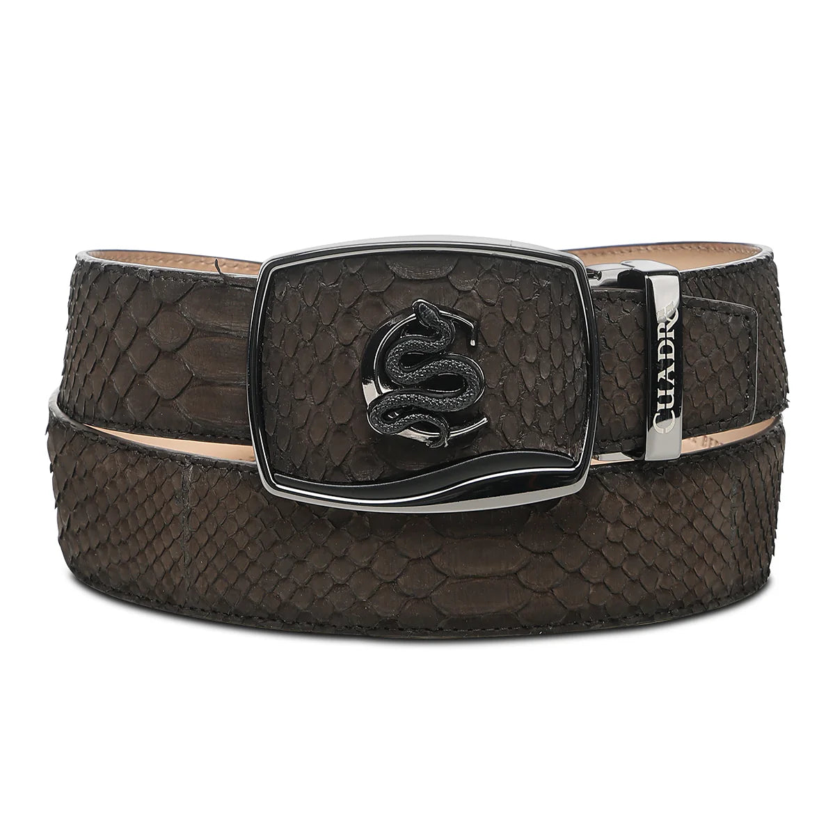CUADRA MEN PYTHON BACK NUBUCK CAFE BELT BC484