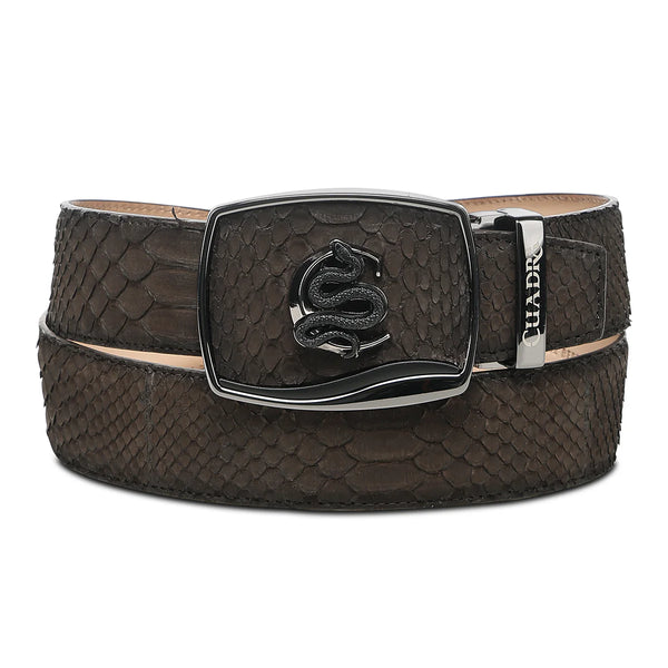 CINTO CUADRA HOMBRE PITÓN CON NOBUCK CAFÉ BC484