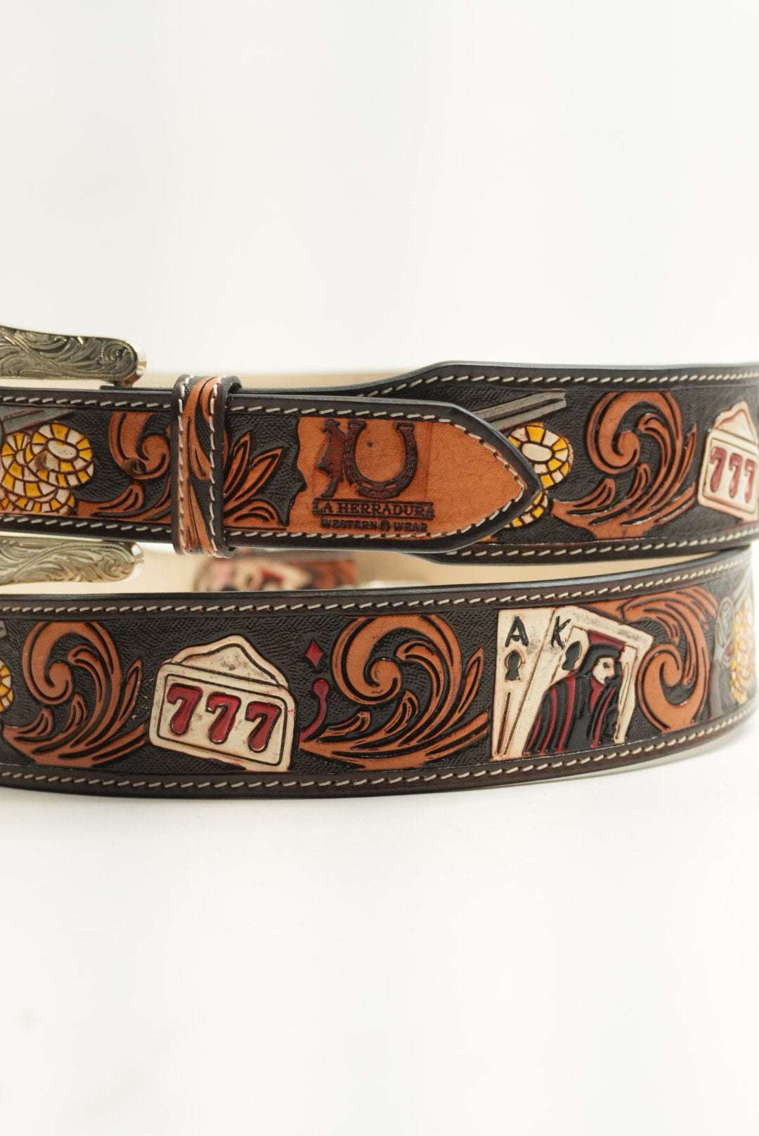 LA HERRADURA BROWN CASINO BELT NEW DESIGN Laherradurawwnc.com