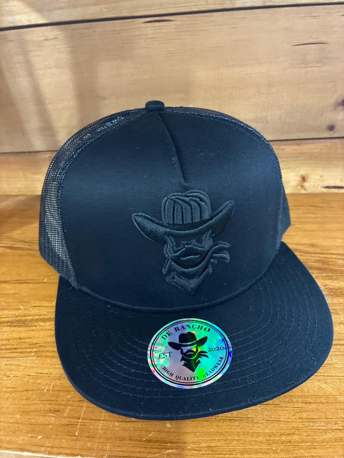 DE RANCHO HATS SNAPBACK BLACK LOGO BLACK