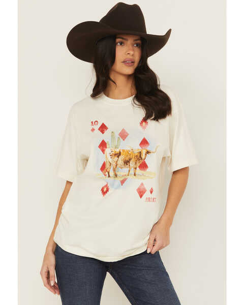 ARIAT WOMEN ACES SS T-SHIRT PAPYRUS 10062805