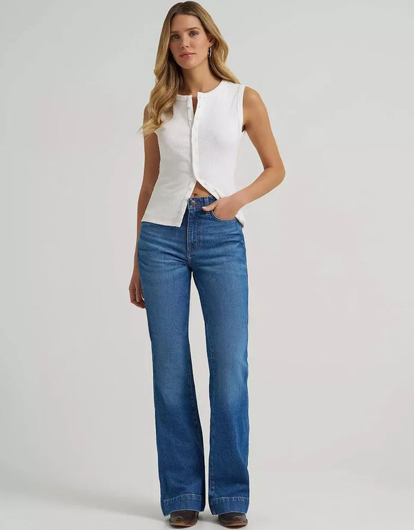 PANTALÓN DE MUJER WRANGLER RETRO BAILEY DE TIRO ALTO - 112379395