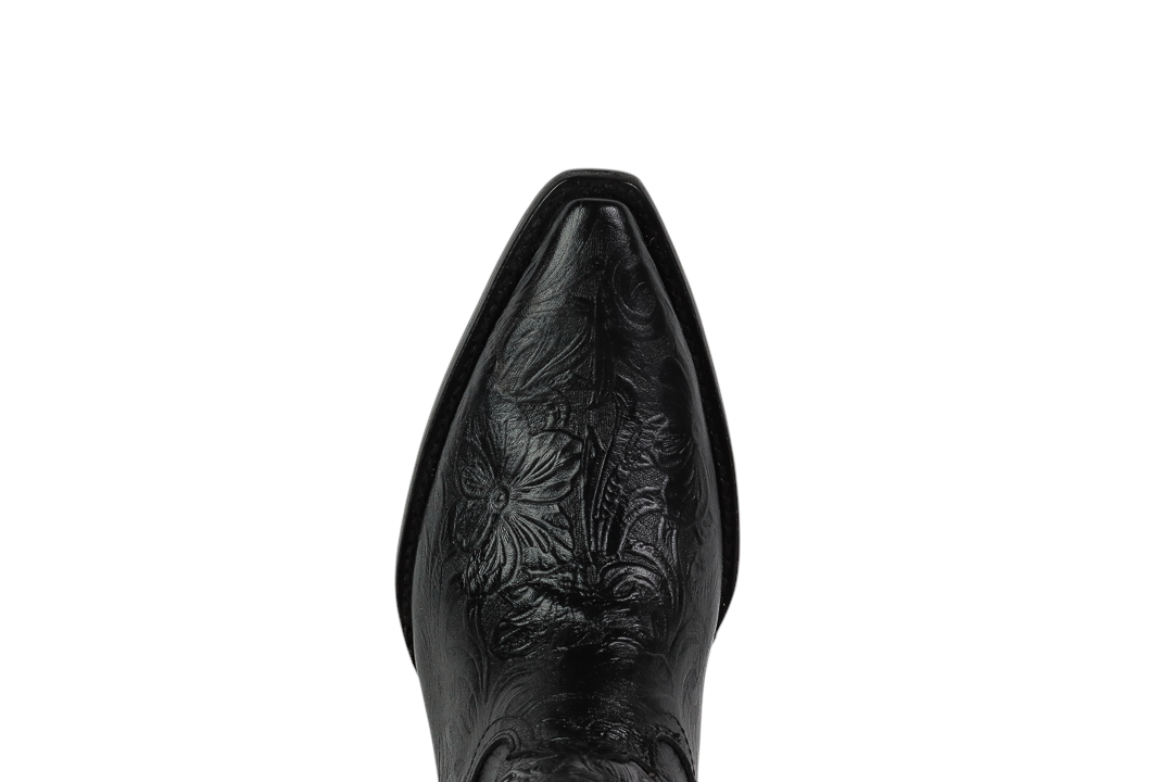 BOTAS ALTAS PARA MUJER LA HERRADURA NANCY CINCELADO NEGRO PUNTA CUADRADA