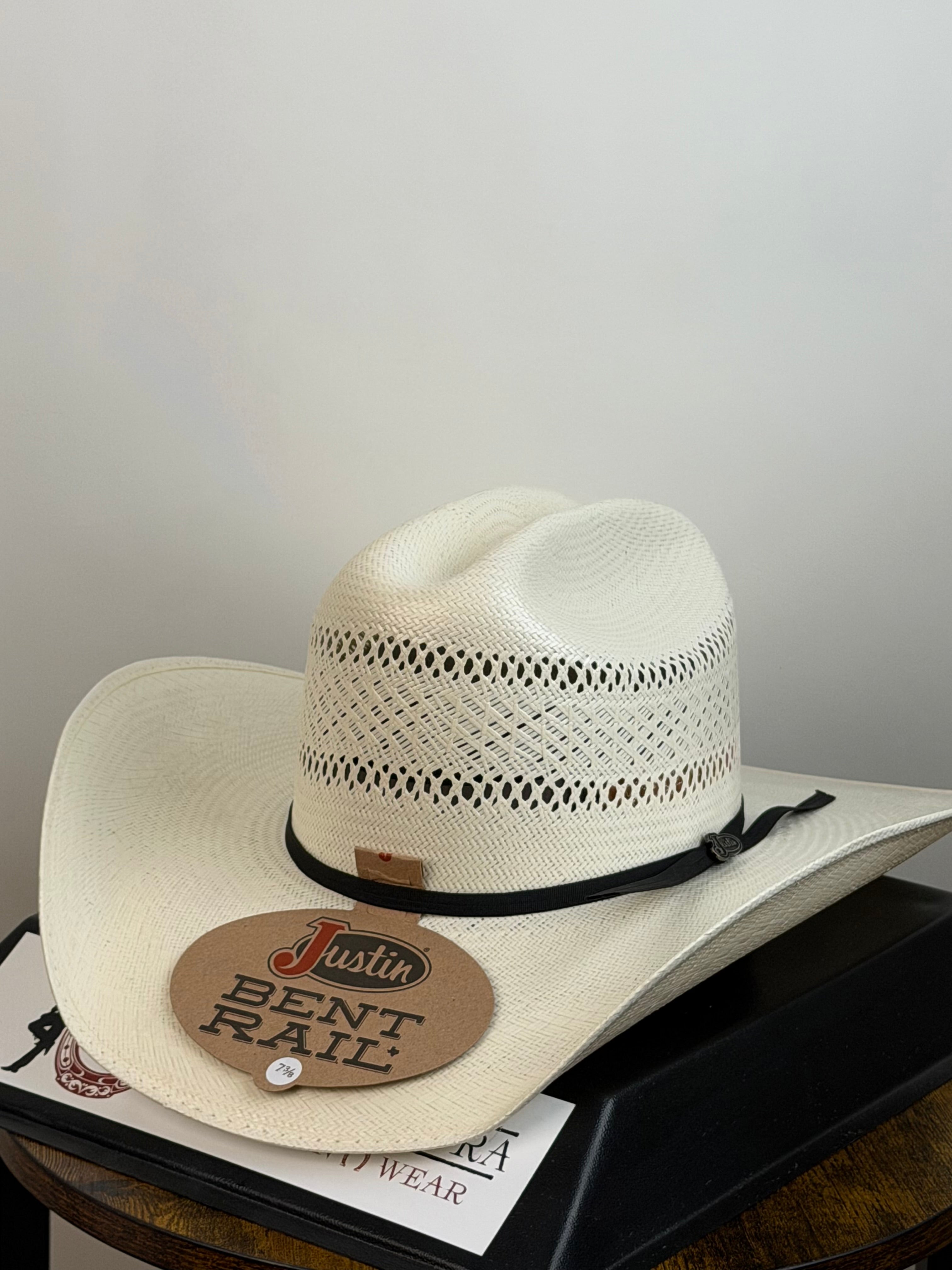 JUSTIN BARDIN IVORY STRAW HAT JUS10635