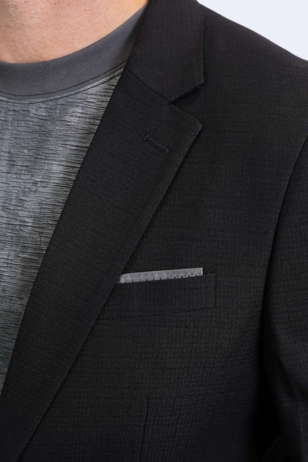 PLATINI MENS MODERN FIT BLACK/SILVER BLAZER -BLZ10530 Laherradurawwnc.com