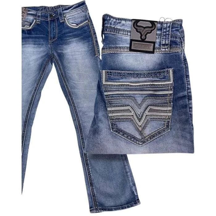 LAMASINI MENS JEANS MODERN LIGHT BLUE LAM26502 Laherradurawwnc.com