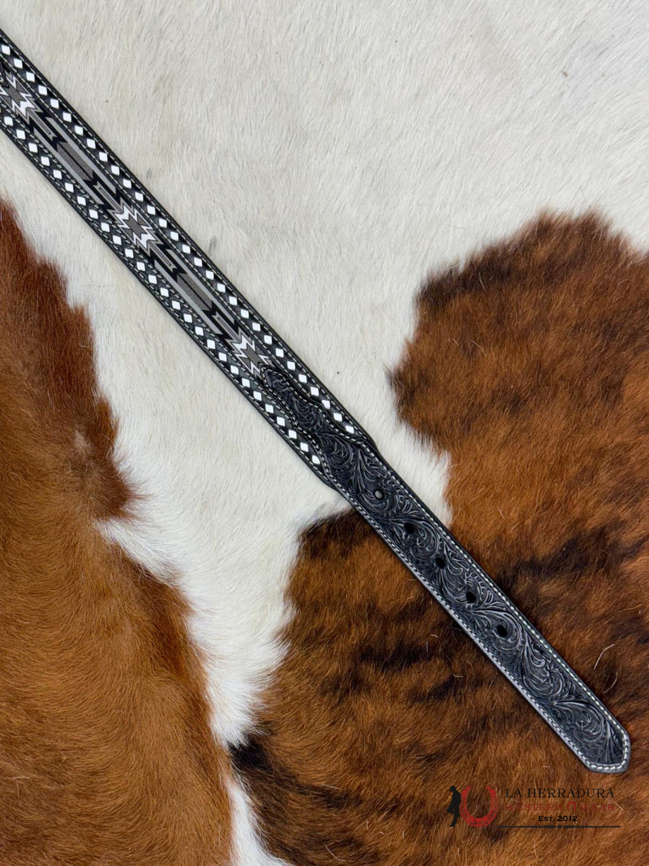 3D Belt Company Boy Black & White Aztec Niños