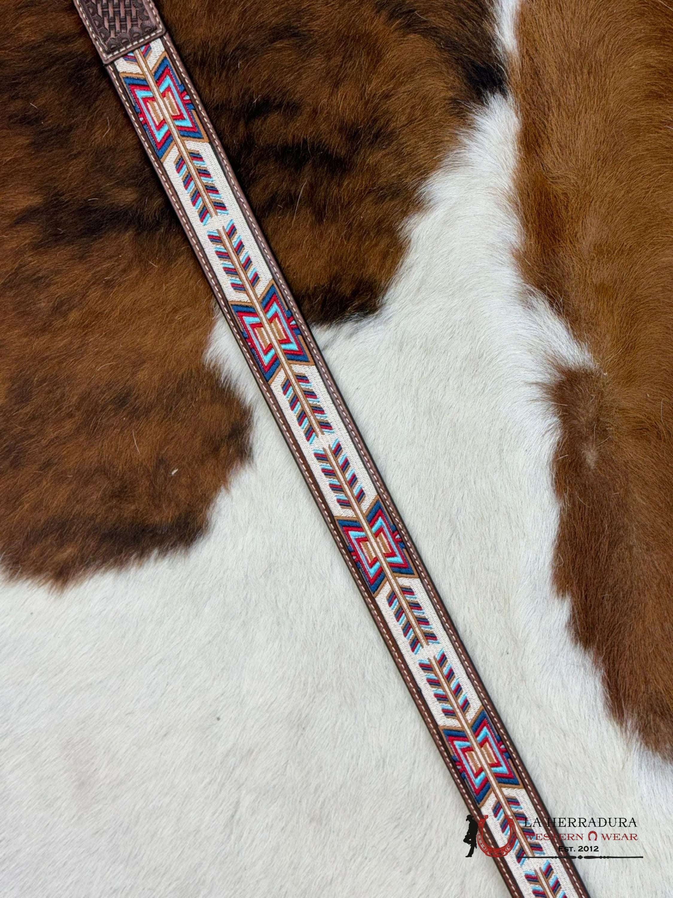 3D Belt Company Cinturón Brown Tan Multi Arrow Stitch Cinturones Hombres