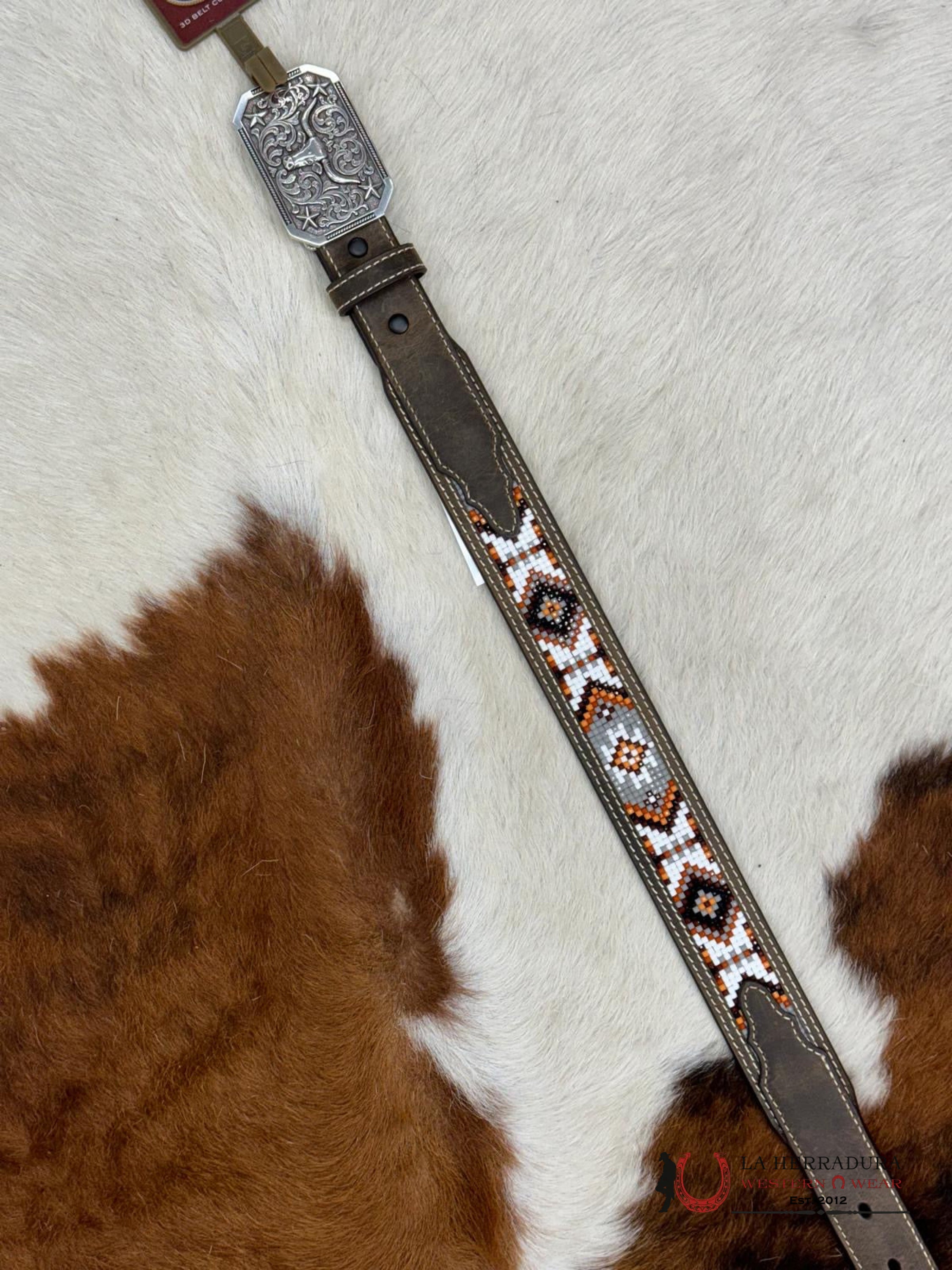 3D Belt Company Orange Multi Stone Niños