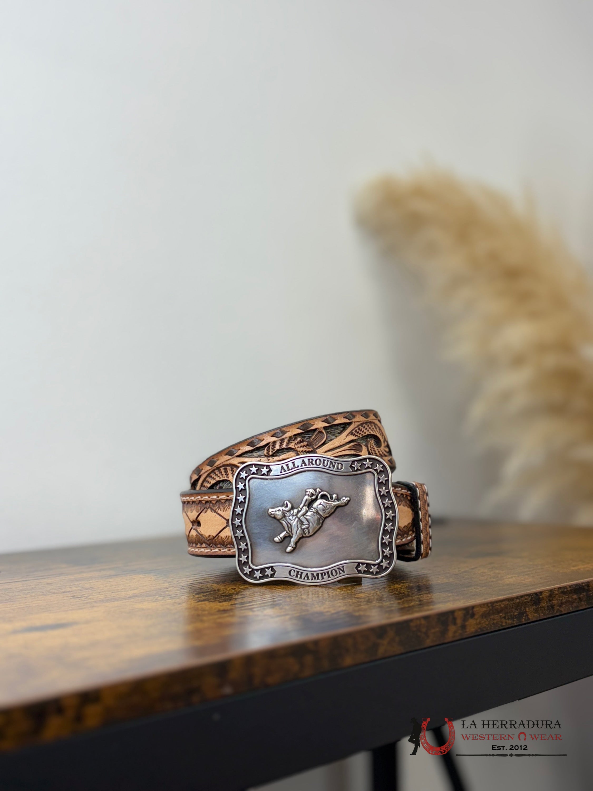 3D BELTS BOYS ORIX HAND TOOLED WITH COWHIDE- D120003602 NIÑOS