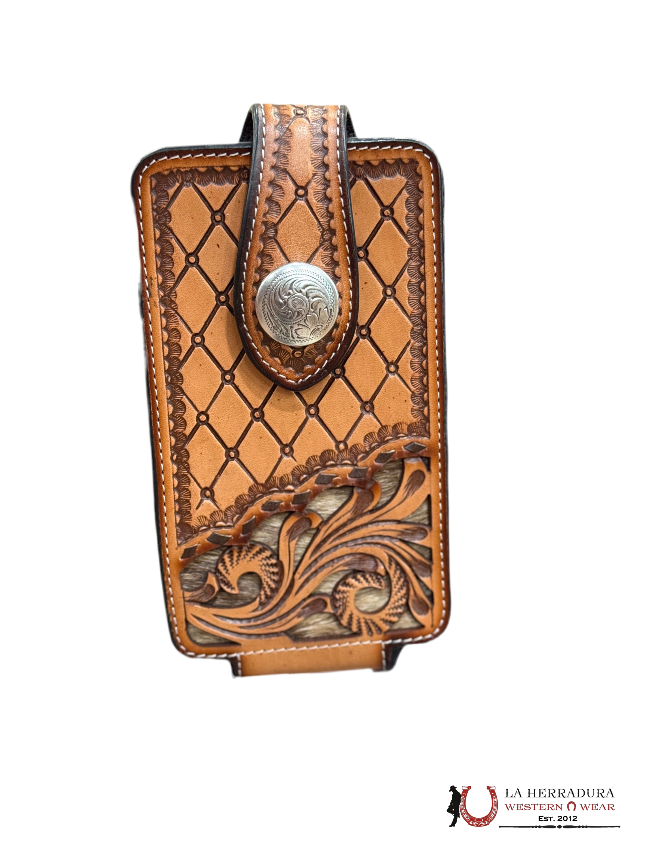 3D LEATHER PHONE CASE WITH COWHIDE D350001002