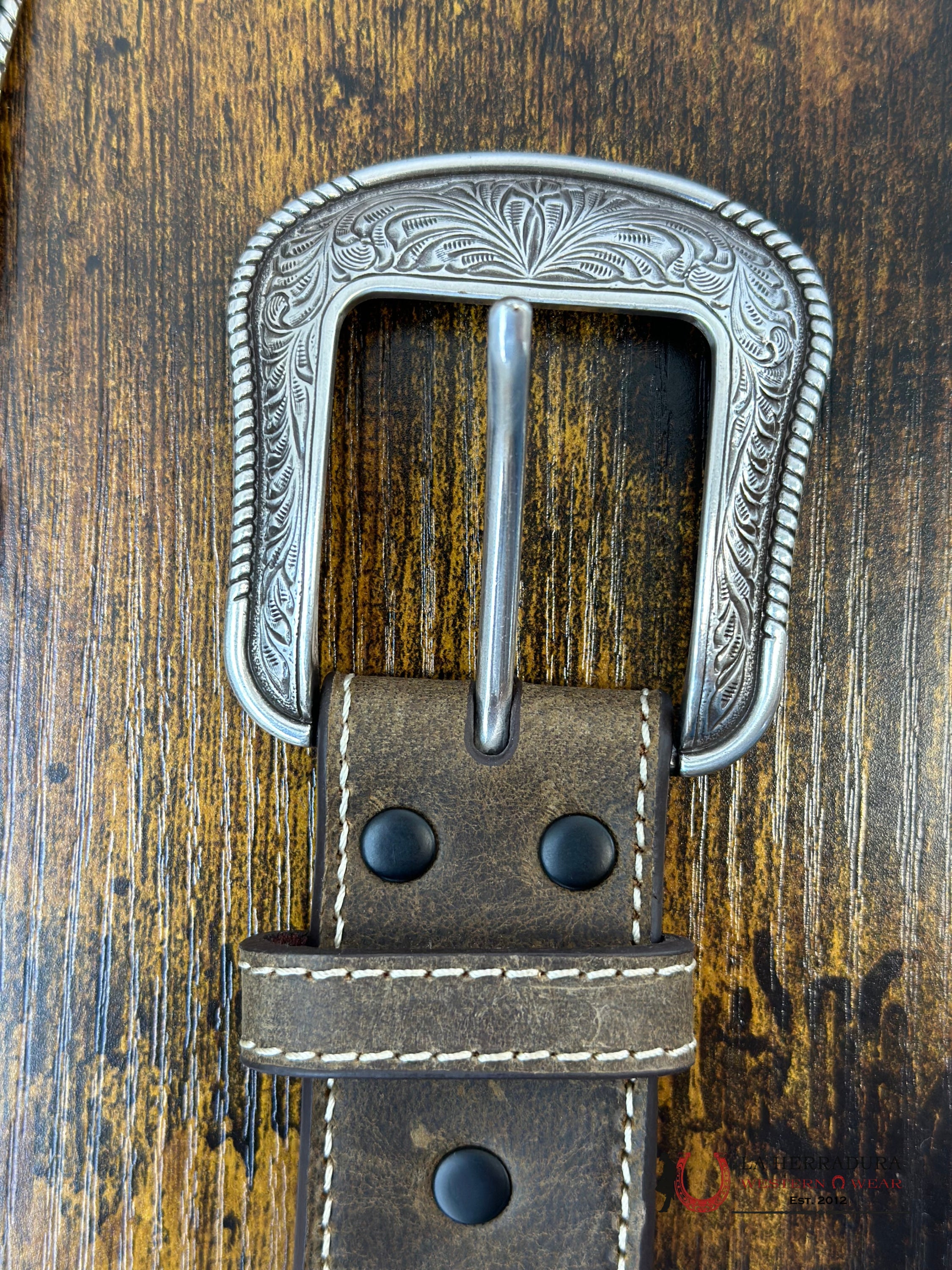 3D White & Orange Aztec Gem Belt Cinturones Hombres