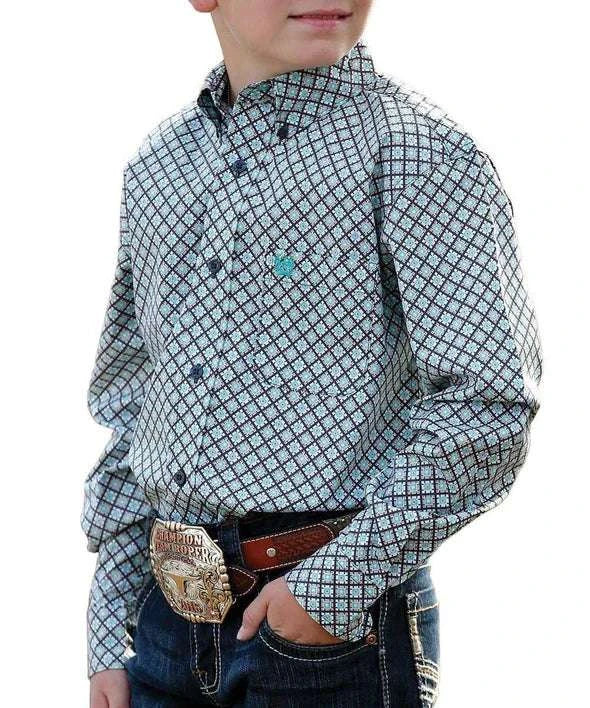 CINCH KIDS SHIRT LONG SLEEVE MTW7060264 CHR Laherradurawwnc.com