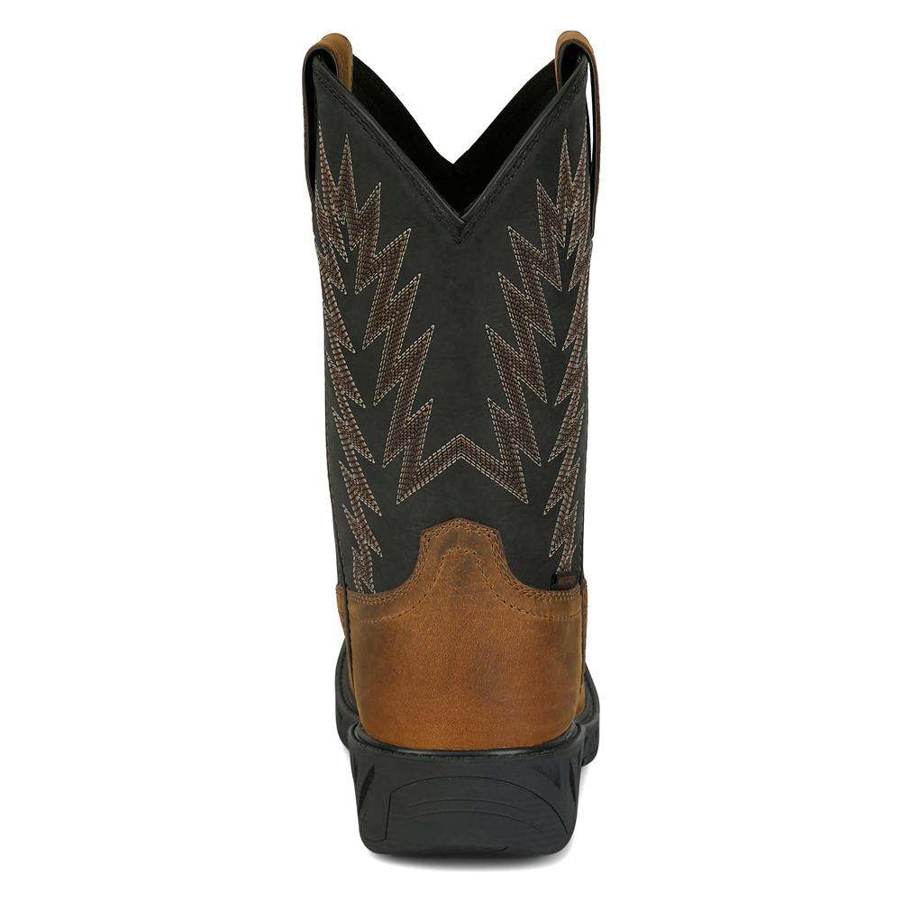 JUSTIN MENS WORK BOOT TASKMAKER BROWN WATER BUFFALO #PD4072