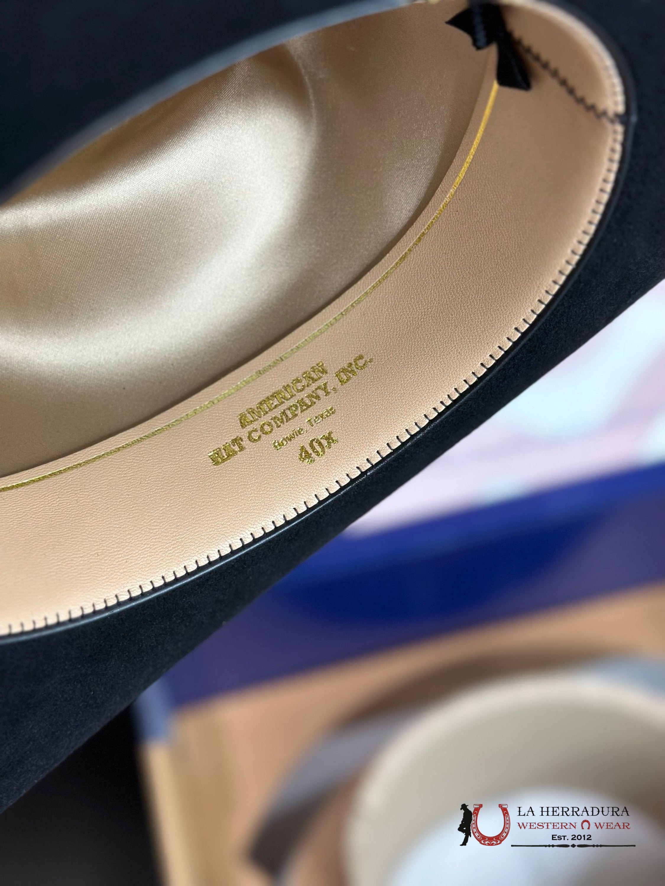 40X American Felt Hat Black Tejana