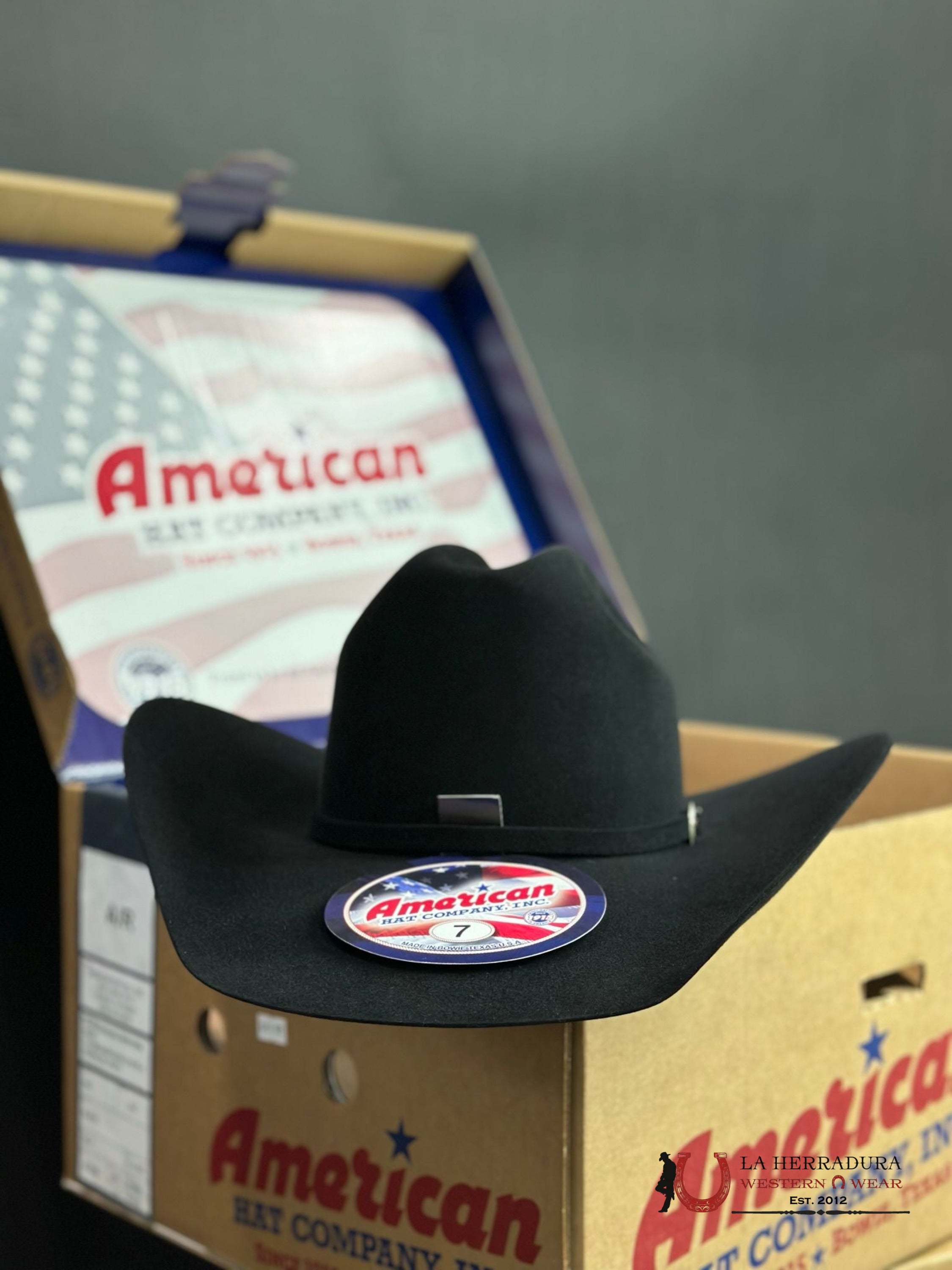 40X American Felt Hat Black Tejana