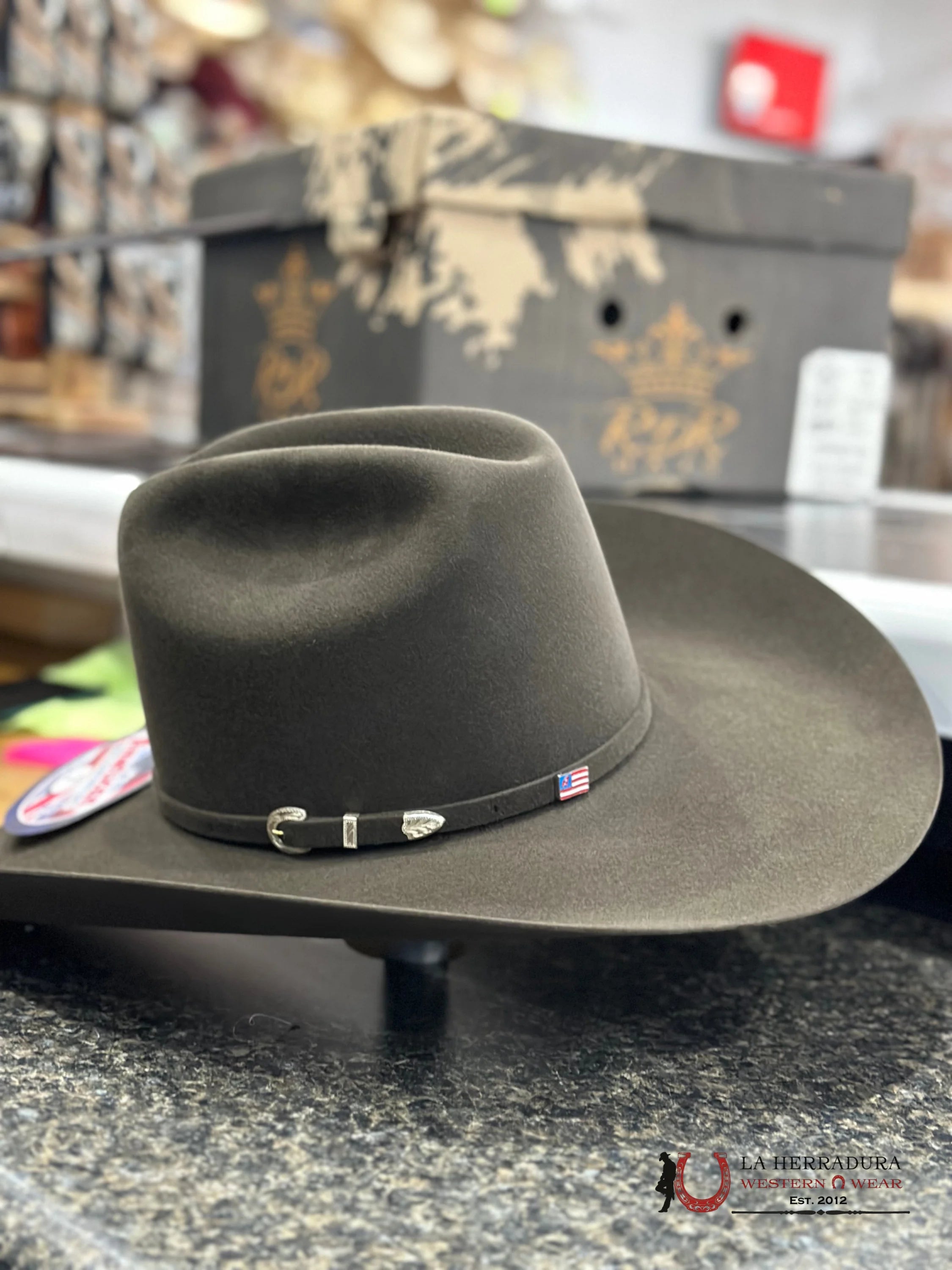 40X American Felt Hat Eversgreen Tejana