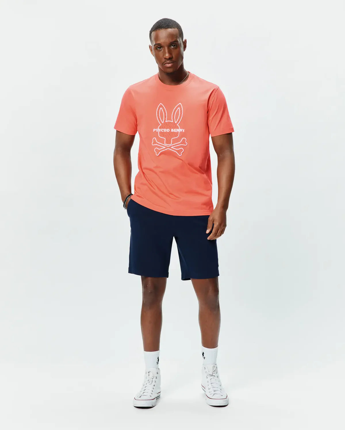 PSYCHO BUNNY CRAIG GRAPHIC TEE ORANGE & WHITE - MT0200282