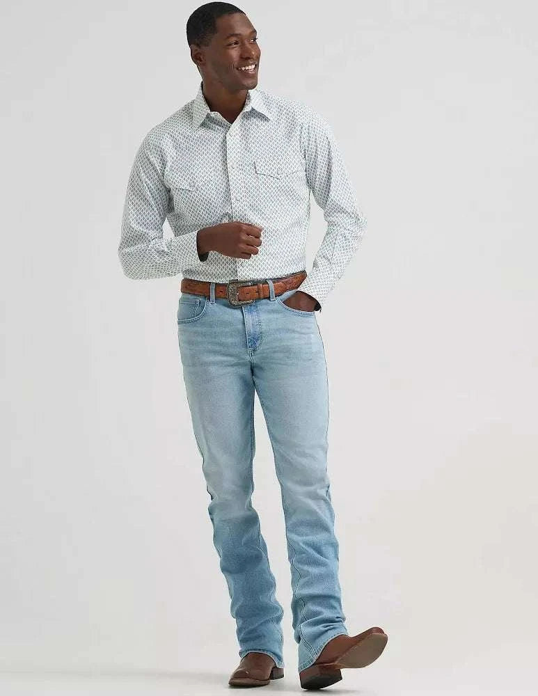 MEN WRANGLER 20X WHITE LONG SLEEVE - 112378711 Laherradurawwnc.com