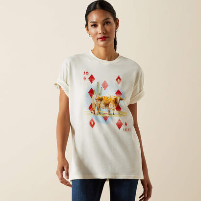 ARIAT WOMEN ACES SS T-SHIRT PAPYRUS 10062805
